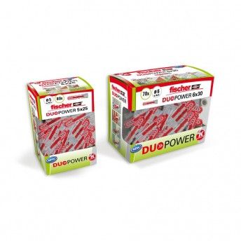 Bucha duopower 5x25mm diy 80 unid. 536385 ref. 17841 FISCHER