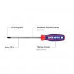 Chave de fenda phillips ph0 x 75 mm. ref. 21001 WORKPRO