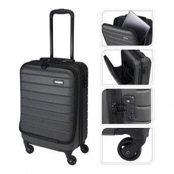 Mala trolley preta 37l 350x220x555mm, fb5000420. pro world ref. 20509 PROWORLD