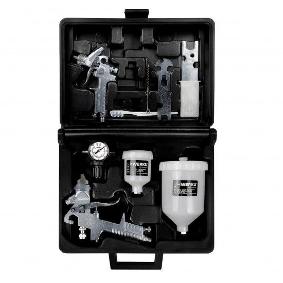 KIT 2 PISTOLAS DE PINTURA DE GRAVIDADE HVLP-I ref. WK500230 WERKU