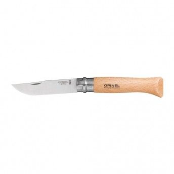 Navalha n9 inox, lmina 9cm, cabo de madeira de faia. ref. 37534 OPINEL