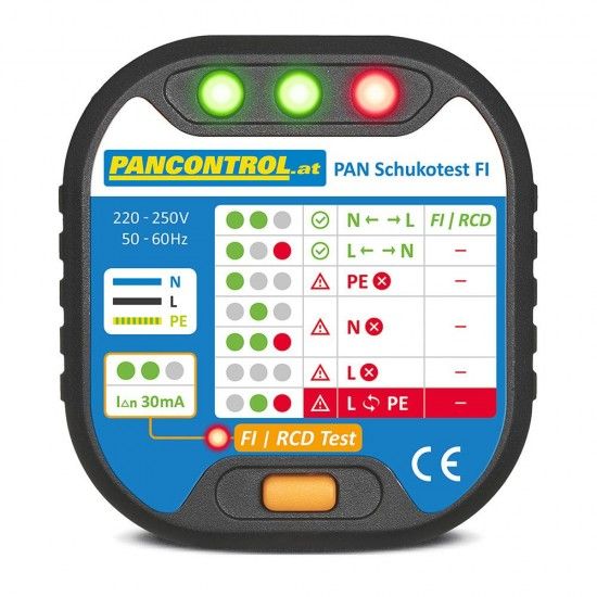 Tester de tomadas pan schukotest fi ref. 02140 PANCONTROL