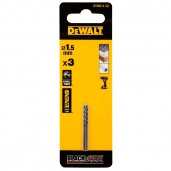 Broca Black & Gold 1.5mm (3uni) ref.DT20511-QZ DEWALT