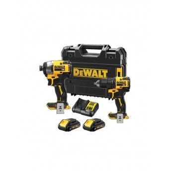 KIT DCK2062L2T-QW DCD709 + DCF809 + MALA TSTAK 18V 3.0AH DEWALT