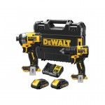 KIT DCK2062L2T-QW DCD709 + DCF809 + MALA TSTAK 18V 3.0AH DEWALT