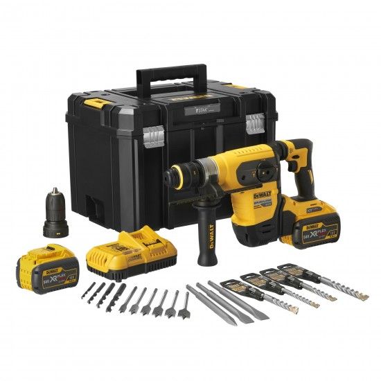 Martelo sem escovas XR FLEXVOLT 54V Li-Ion 9Ah SDS-Plus 4kg 32mm QCC  refDCH417X2-QW DEWALT