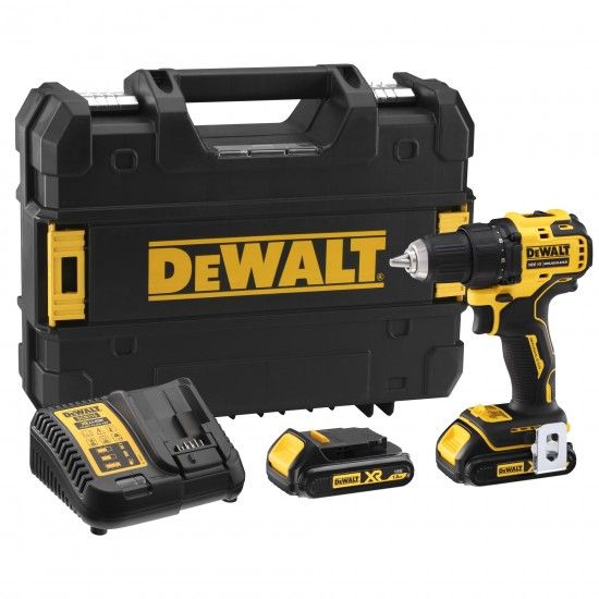 Aparafusadora sem escovas 18V com 2 baterias Li-Ion 1,5 Ah ref.DCD708S2T-QW DEWALT