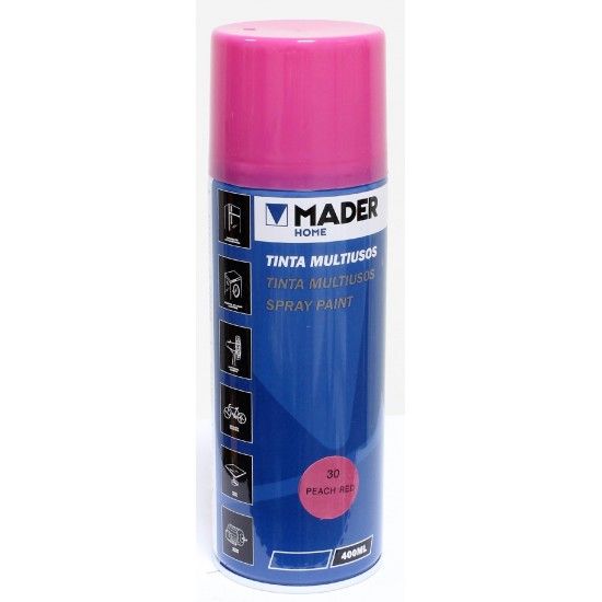 Tinta Spray Multiusos, Peach Red, Ref. 30, 400ml ref. 79454 MADER