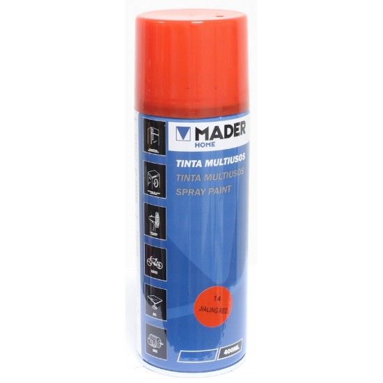 Tinta Spray Multiusos, Jialing Red, Ref. 14, 400ml ref. 79435 MADER