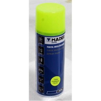 Tinta Spray Multiusos, Fluorescente Yellow, Ref. 1005, 400ml ref. 79424 MADER