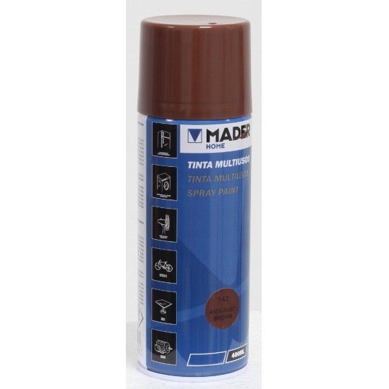 Tinta Spray Multiusos, Anti-Rust Brown, Ref. 142, 400ml ref. 79418 MADER