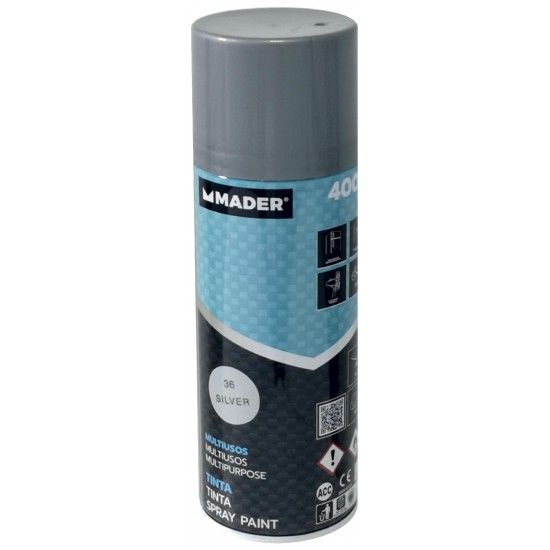 Tinta Spray Multiusos, Silver, Ref. 36, 400ml ref. 79404 MADER