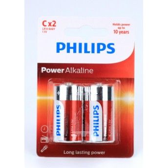 Pilha Power Alcalina, LR14, C, 2Un - Philips  ref. 50205 MADER