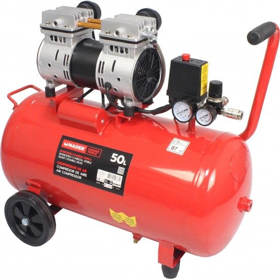 Compressor de Ar Monobloco, 50L, 2HP, Cabea Dupla- MADER | Power Tools ref. 09373 MADER