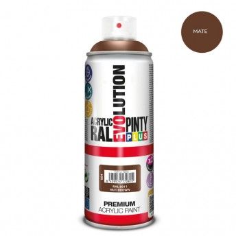 Tinta em spray pintyplus evolution 520cc ral 8011 matt nut brown ref 95371 PINTY PLUS