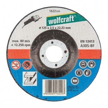 Disco de corte para metal125x2,5x22,23mm 1622099 ref 82635 WOLFCRAFT
