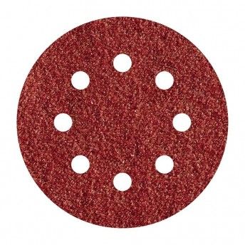 Pack 5 lixas adesivas, corindon gro 120 perfuradas 125mm 2251000 ref. 82547 WOLFCRAFT