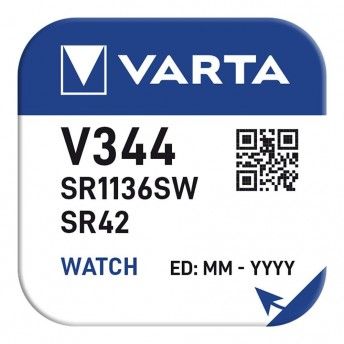 Bateria de boto sr42 - v344 105 mah (blster 1 unid.) 11,6x3,6mm ref 38801 VARTA