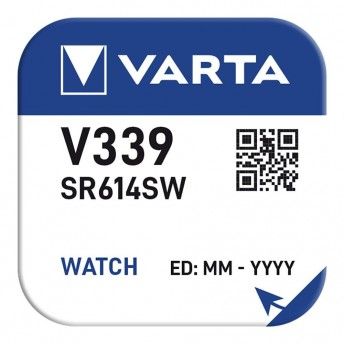 Bateria de boto sr614sw - v339 12 mah (blster 1 unid.) 6,8x1,45mm ref 38804 VARTA
