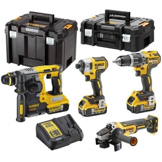 KIT 4 ferramentas c/3 baterias 5.0Ah e 2 malas DCK422P3T-QW  DEWALT