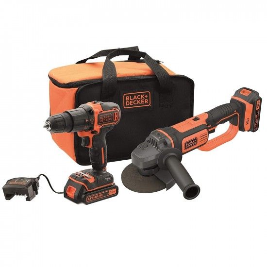 CONJUNTO BCK24D2S-QW APARAFUSADORA + REBARBADORA BLACK DECKER