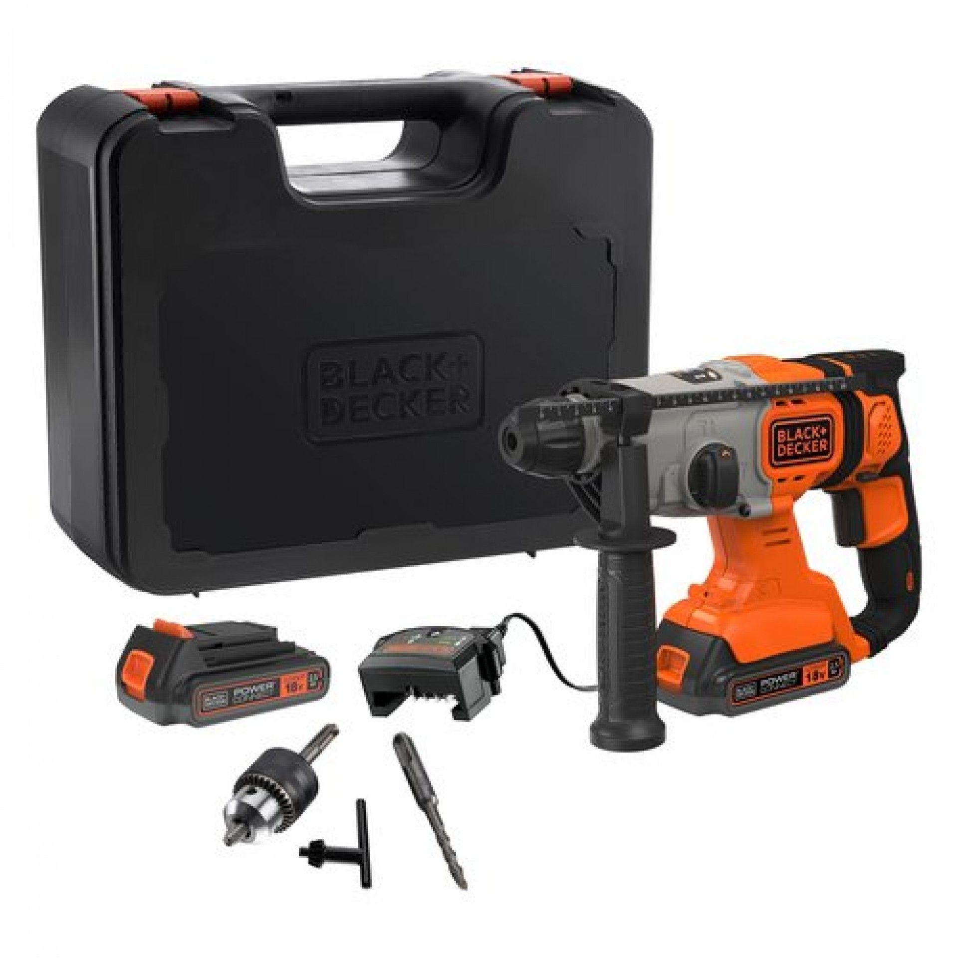 Martelo SDS-Plus 18V com 2 baterias 2,5Ah e mala ref.BCD900E2K BLACK DECKER
