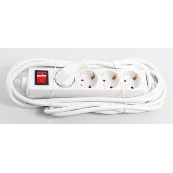Extenso Eltrica, com Interruptor, 4 Tomadas, 5m, 3G x 1.5mm ref. 89313 MADER