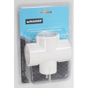 Ficha Eltrica Tripla com Terra ref 68040 MADER