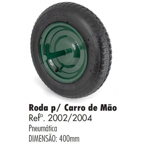 Roda Pneumtica p/ Carro de Mo 400mm Ref. 2002/2004