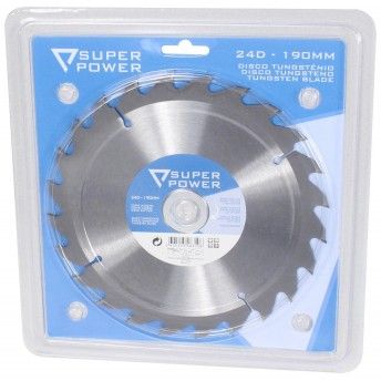 Disco Tungstnio, 190mm, Corte Madeira  ref 48310 SUPER POWER