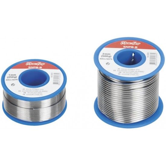 Solda estanho (fio) MacFer SNPB-B 40Sn/60Pb 1mm (100g) ref 180.0082 MACFER