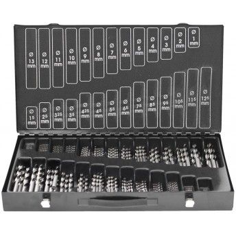 Cx. stock brocas cil. MacFer HSS-M2-220 1~13mm 220ps ref. 117.0093 MACFER