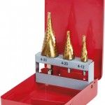 Jg. brocas escalonadas HSS-M2 TIN MacFer PTHSD101 3pçs ref. 059.0068 MACFER Jg. brocas escalonadas HSS-M2 TIN MacFer PTHSD101 3pçs ref. 059.0068 MACFER