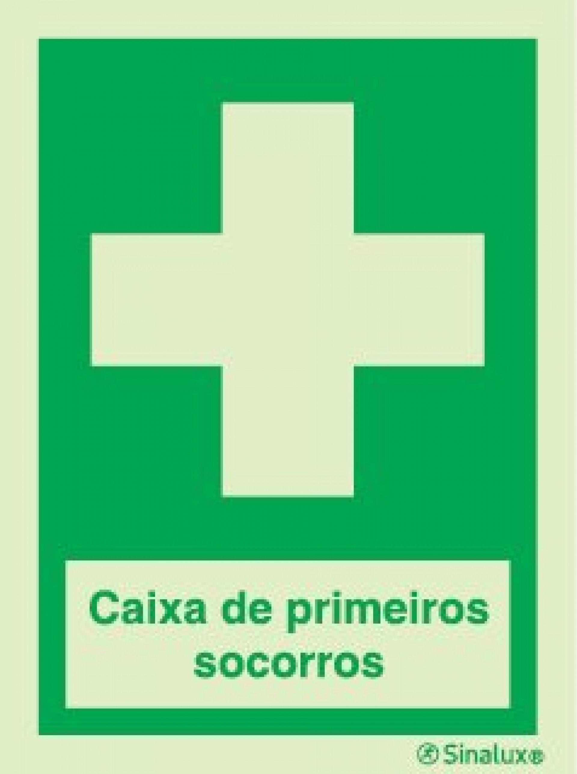 Sinal primeiros socorros, 150x200 refª P0230 Sinalux