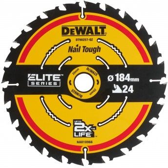 Disco DeWalt 184x20mm 24 dentes RTS Elite DT10624-QZ (DT10401-QZ)