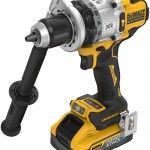 Aparafusadora Dewalt c/percusso XR 18V + 2 baterias Powerstack 5.0Ah + carregador e mala DCD1007H2T