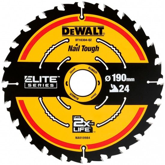 Disco DeWalt 190x30mm 24 dentes RTS Elite DT10304-QZ  (DT10402-QZ)