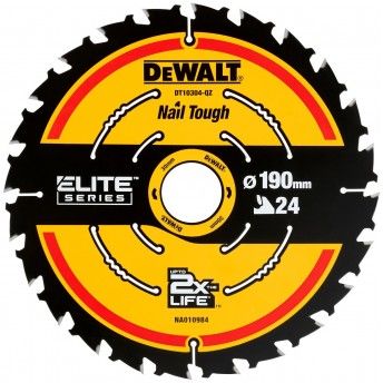 Disco DeWalt 190x30mm 24 dentes RTS Elite DT10304-QZ  (DT10402-QZ)