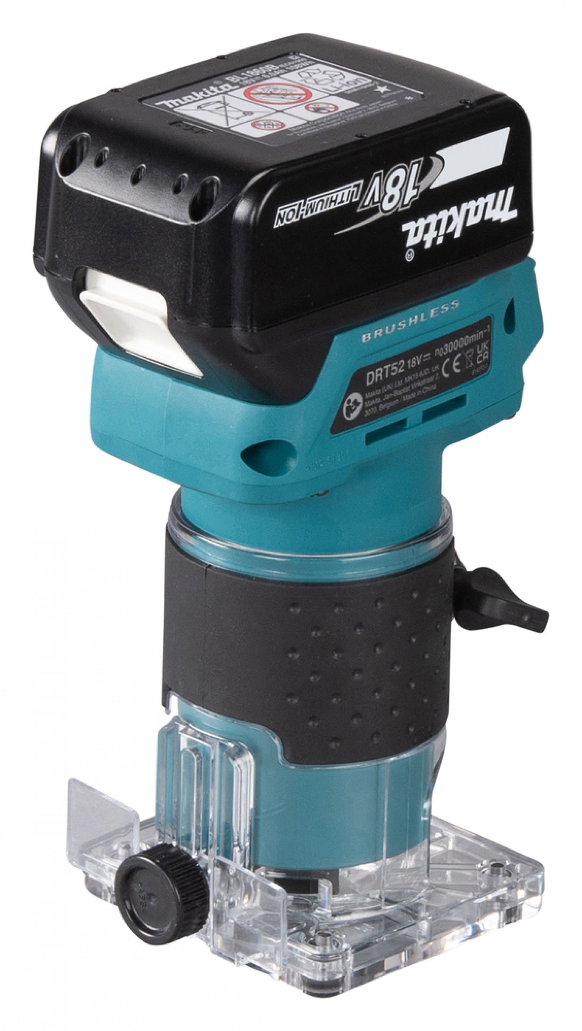 Tupia Makita BL 18V LXT 6mm + bateria 3.0Ah + carregador + mala DRT52SF