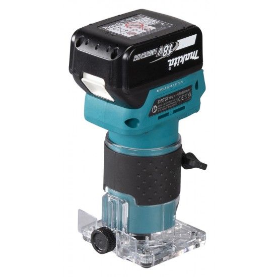 Tupia Makita BL 18V LXT 6mm + bateria 3.0Ah + carregador + mala DRT52SF