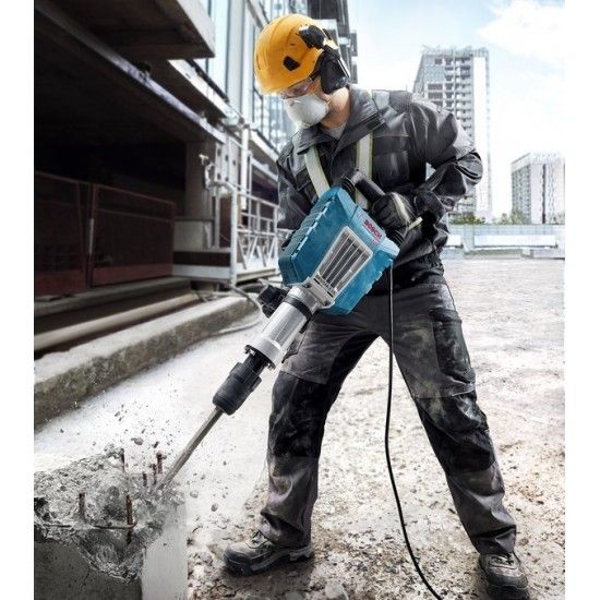 Martelo demolidor hexagonal Bosch GSH 14 C Brushless 0611344020 + mala + 3 ponteiros 2608690188