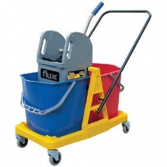 Carro Limpeza Duplo 46Lts ref FCLD46 FLUX
