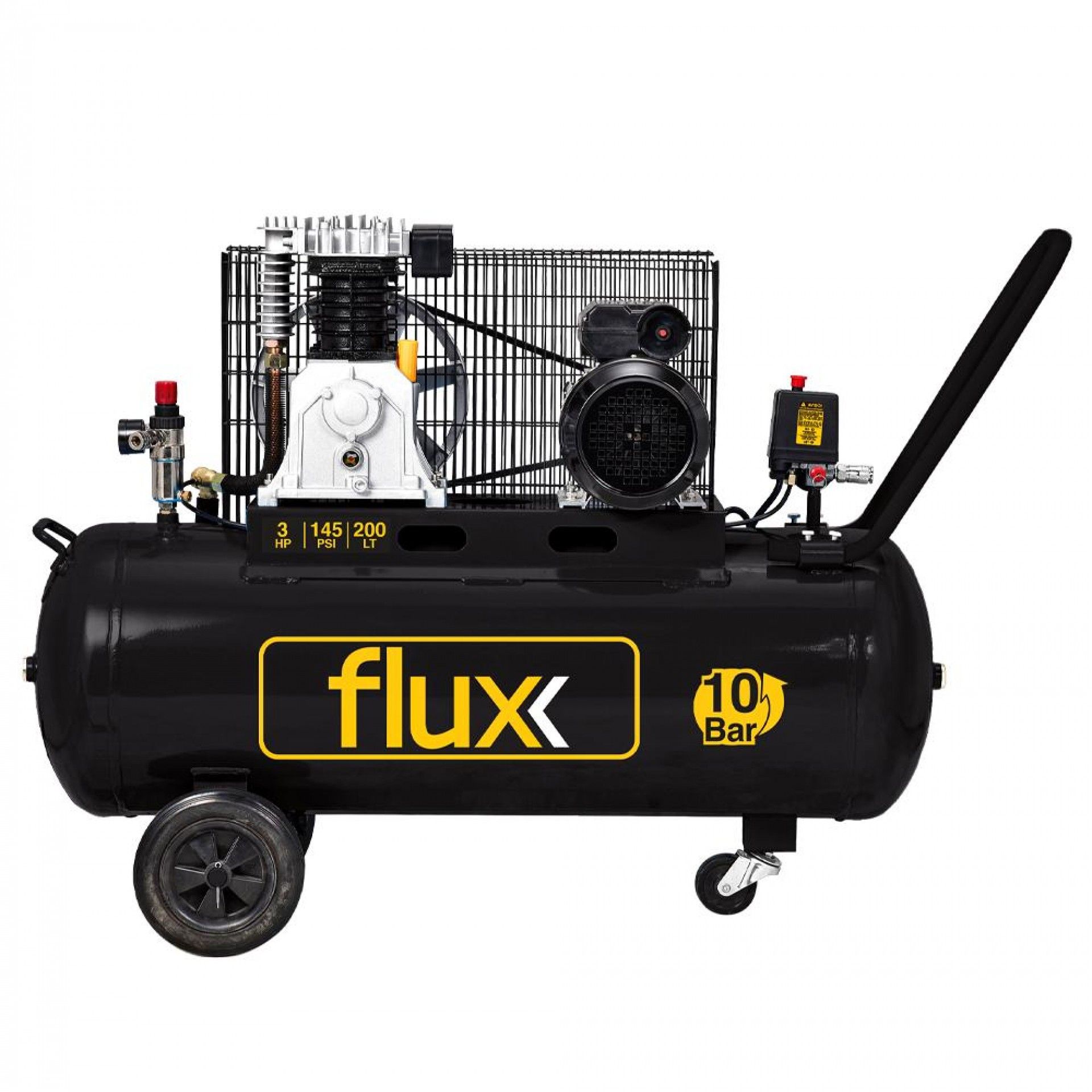 Compressor Ar 200Lts 10bar 3,0HP refª FCA200 FLUX