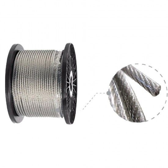 Cabo Ao Revestido 5mm 100mt ref FCAR5100 FLUX