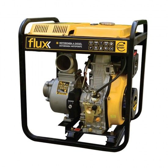 Motobomba Diesel 4T-4" Deposito 15lt ref FMBD4415 FLUX
