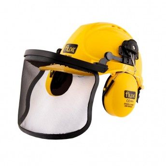Capacete Completo Viseira Rede Protetor Ruidos  ref FCCVRPR FLUX
