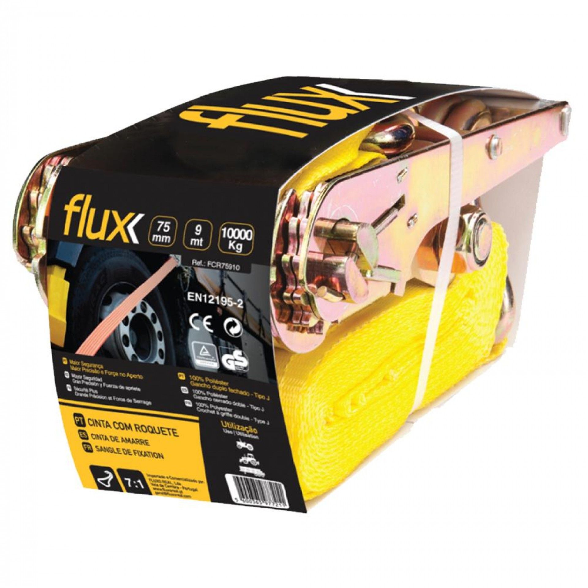 Cinta cRoquete Am 75mm 9mt 10000kg refª FCR75910 FLUX