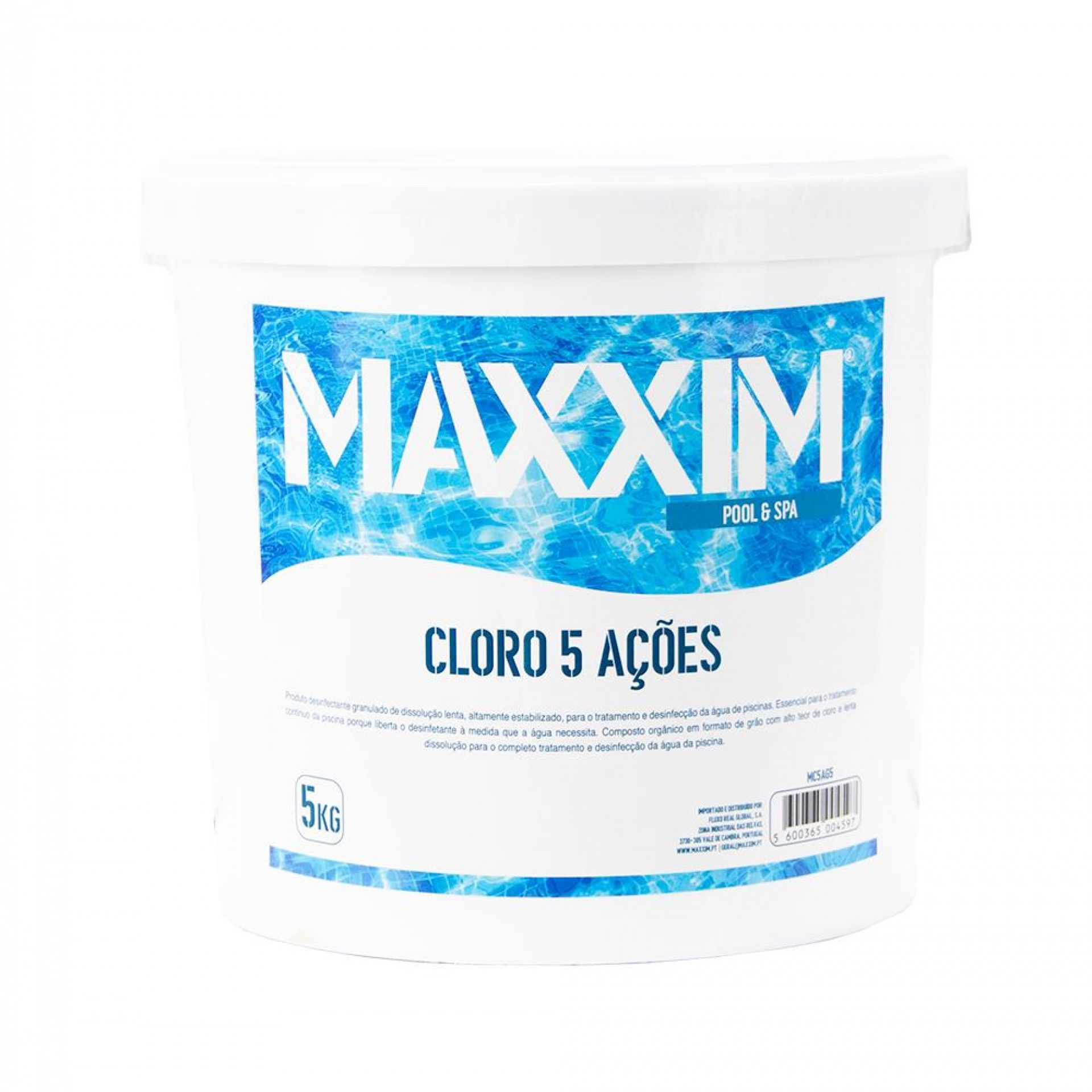 Cloro 5 Açoes Granulado 5Kg refª MC5AG5 MAXXIM