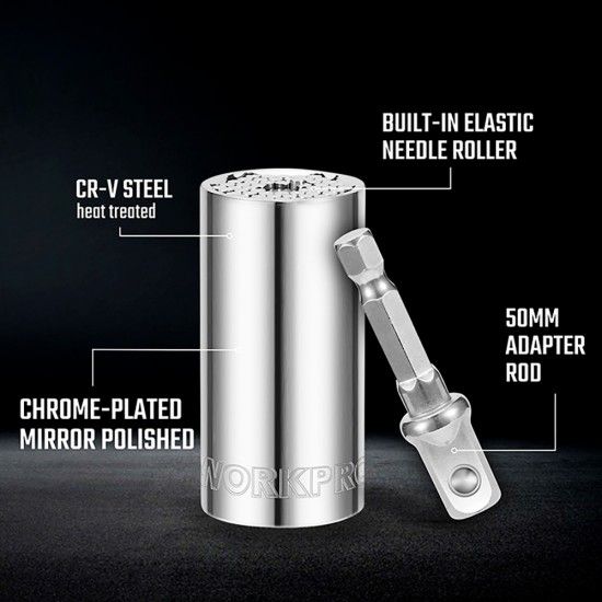 Chave caixa universal 7-19mm c/ adaptador  [21213] WORKPRO