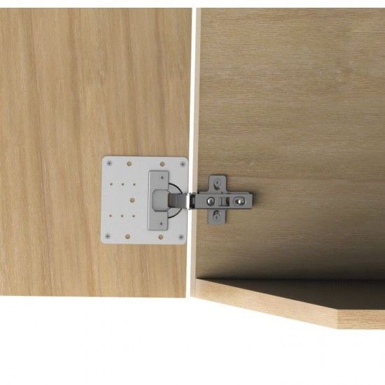 Placa de reparao 90x90mm p/dobradias copo 35 mm BC01 inox ref 27213 Amig